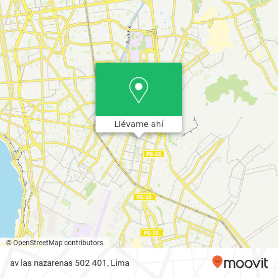 Mapa de av las nazarenas 502    401