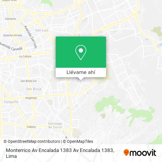 Mapa de Monterrico  Av  Encalada 1383 Av  Encalada 1383