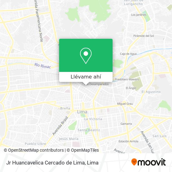 Mapa de Jr  Huancavelica Cercado de Lima