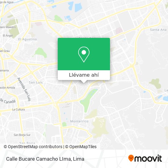 Mapa de Calle Bucare  Camacho  LIma
