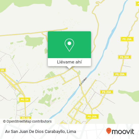 Mapa de Av San Juan De Dios  Carabayllo