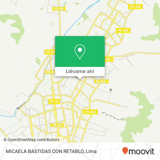 Mapa de MICAELA BASTIDAS CON RETABLO