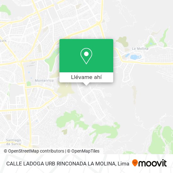 Mapa de CALLE LADOGA URB RINCONADA LA MOLINA