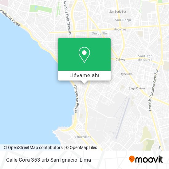 Mapa de Calle Cora  353  urb San Ignacio