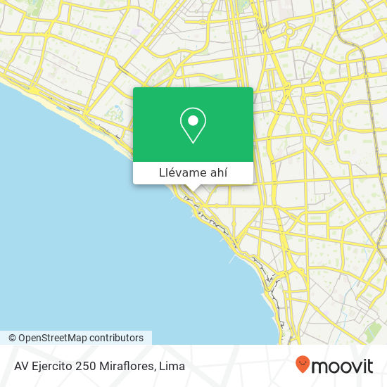 Mapa de AV  Ejercito 250  Miraflores
