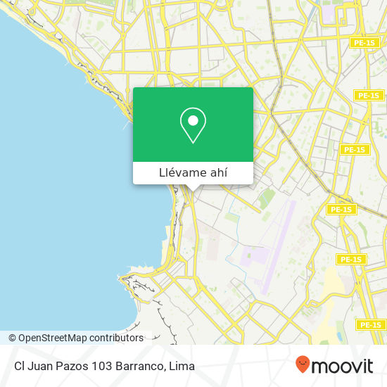 Mapa de Cl  Juan Pazos 103  Barranco