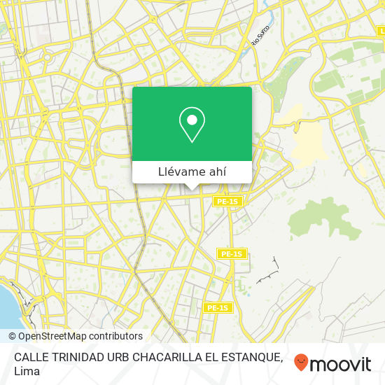 Mapa de CALLE TRINIDAD URB CHACARILLA EL ESTANQUE