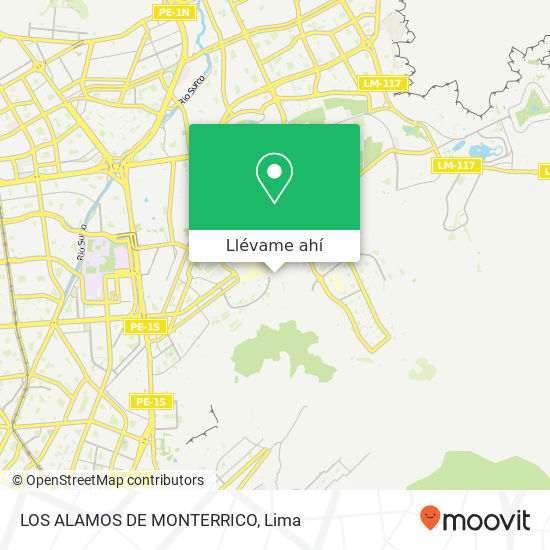 Mapa de LOS ALAMOS  DE MONTERRICO