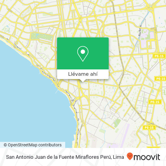 Mapa de San Antonio  Juan de la Fuente  Miraflores  Perú