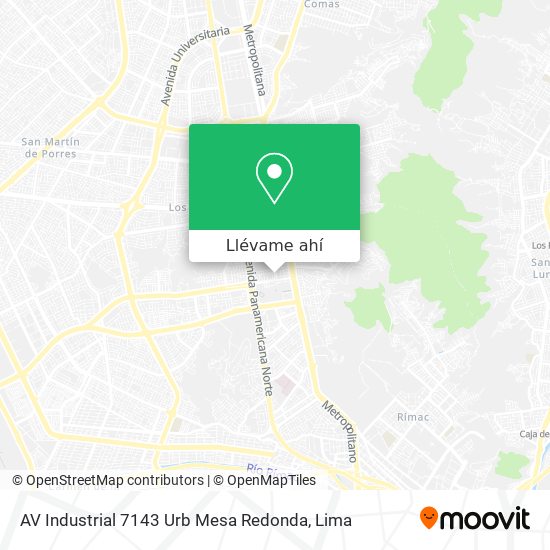 Mapa de AV  Industrial  7143  Urb  Mesa Redonda