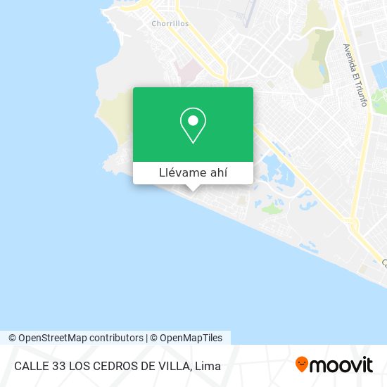 Mapa de CALLE 33  LOS CEDROS DE VILLA
