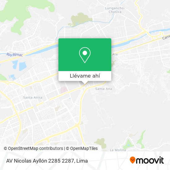 Mapa de AV  Nicolas Ayllón 2285   2287