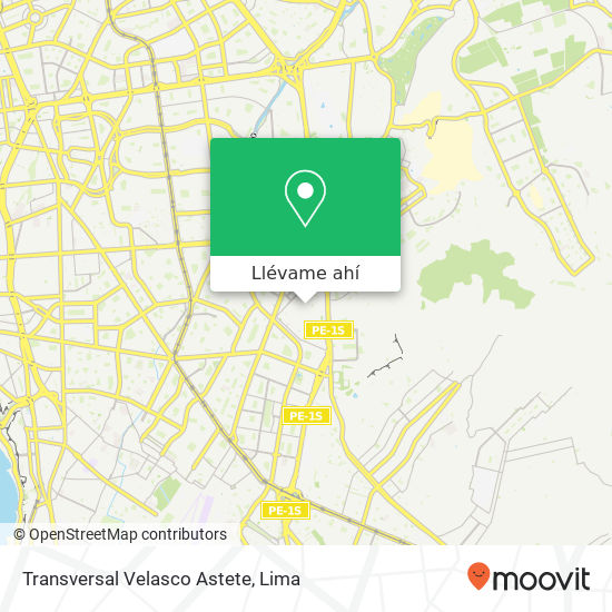 Mapa de Transversal Velasco Astete