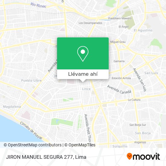 Mapa de JIRON MANUEL SEGURA 277