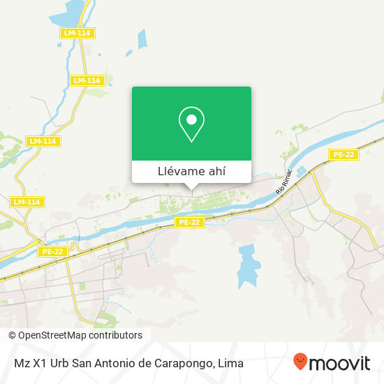 Mapa de Mz X1 Urb  San Antonio de Carapongo