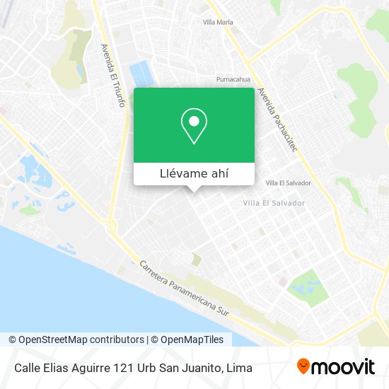Mapa de Calle Elias Aguirre 121   Urb San Juanito