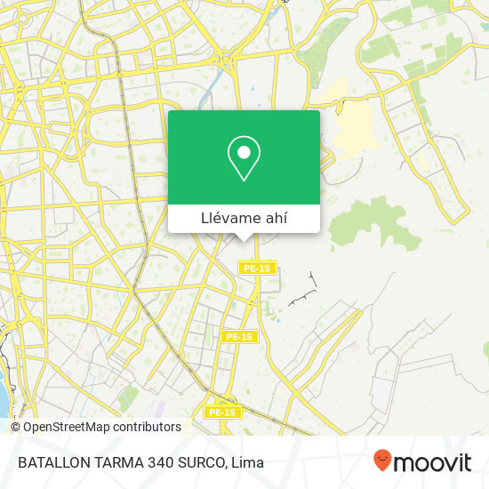 Mapa de BATALLON TARMA 340  SURCO