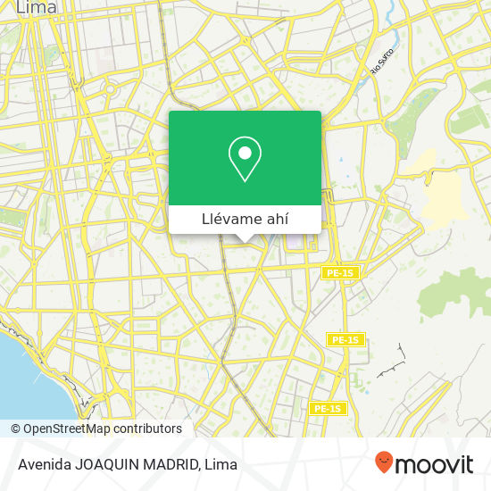Mapa de Avenida JOAQUIN MADRID
