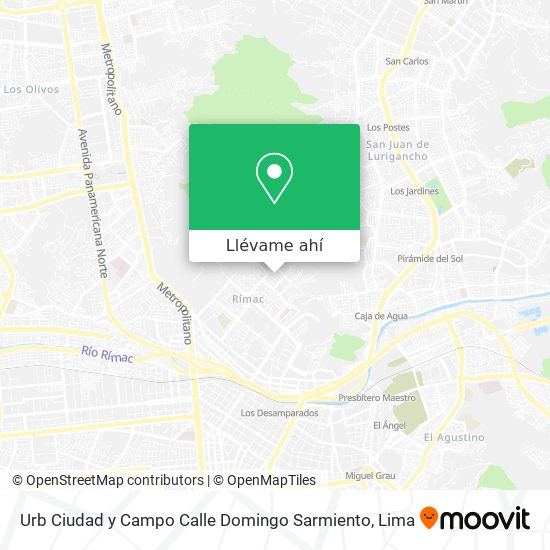 Mapa de Urb  Ciudad y Campo  Calle Domingo Sarmiento