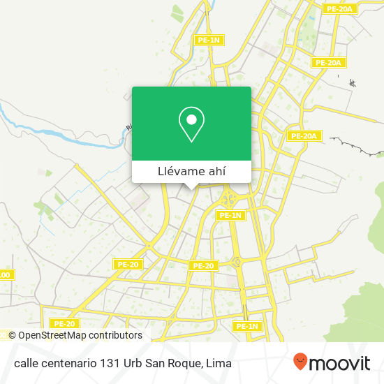 Mapa de calle centenario 131 Urb  San Roque