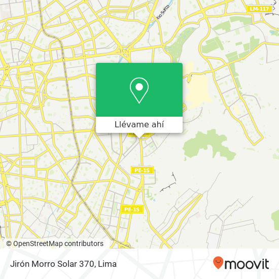 Mapa de Jirón  Morro Solar 370