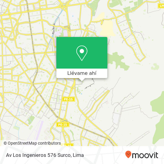 Mapa de Av  Los Ingenieros  576  Surco