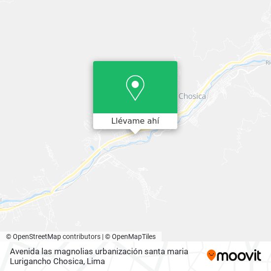 Mapa de Avenida las magnolias urbanización santa maria Lurigancho Chosica