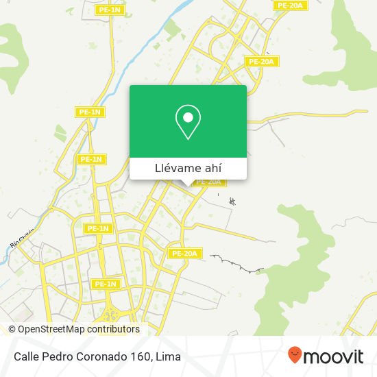 Mapa de Calle Pedro Coronado 160