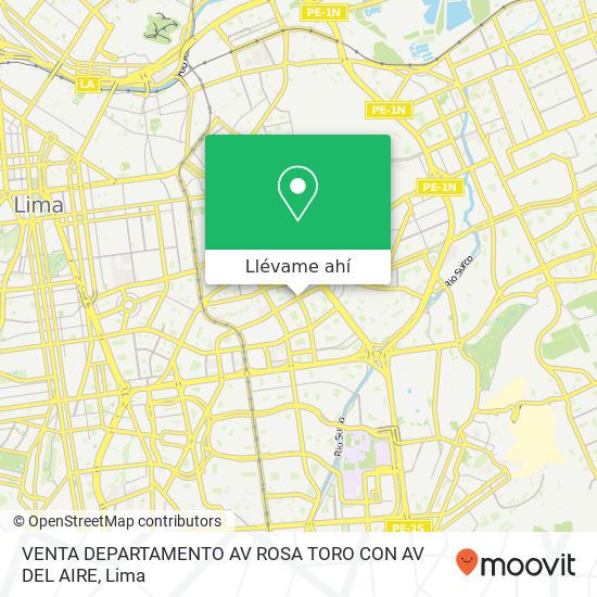 Mapa de VENTA DEPARTAMENTO AV ROSA TORO CON AV DEL AIRE