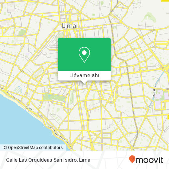 Mapa de Calle Las Orquídeas  San Isidro