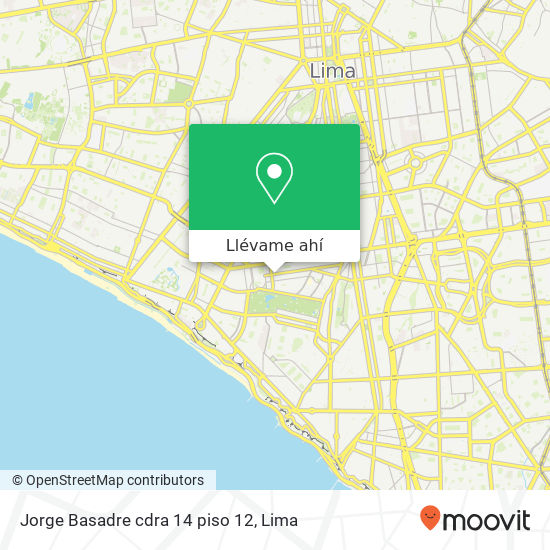 Mapa de Jorge Basadre cdra 14 piso 12