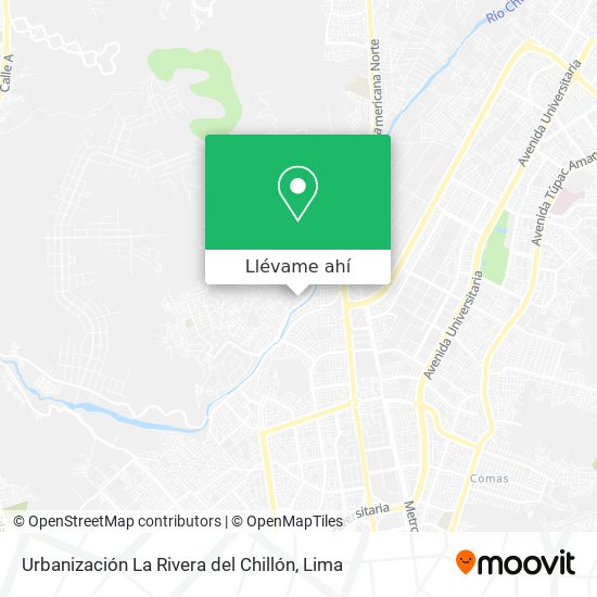 Mapa de Urbanización La Rivera del Chillón