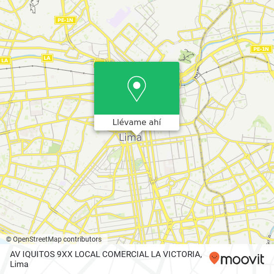 Mapa de AV  IQUITOS 9XX  LOCAL COMERCIAL  LA VICTORIA