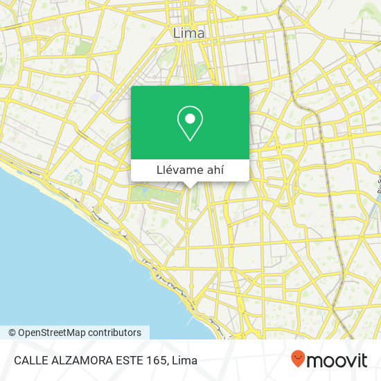 Mapa de CALLE ALZAMORA ESTE 165