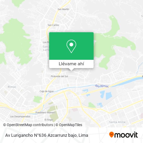Mapa de Av Lurigancho N°636 Azcarrunz bajo
