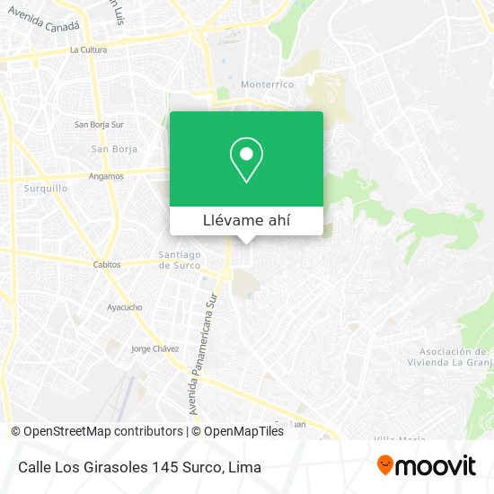 Mapa de Calle Los Girasoles 145  Surco