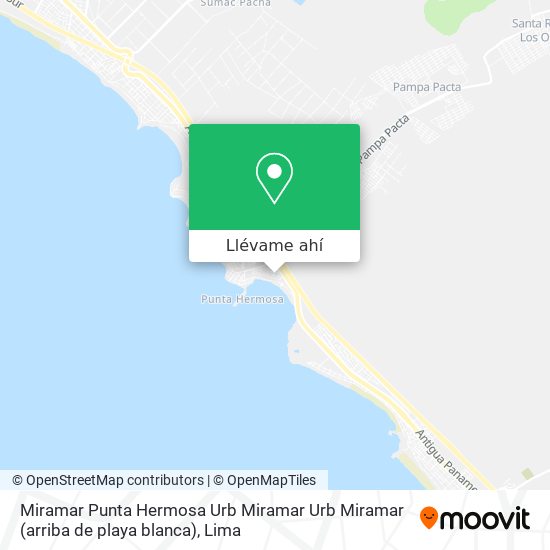 Mapa de Miramar   Punta Hermosa  Urb  Miramar Urb  Miramar (arriba de playa blanca)