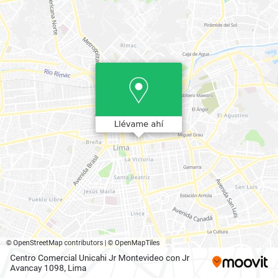 Mapa de Centro Comercial Unicahi   Jr  Montevideo con Jr  Avancay 1098