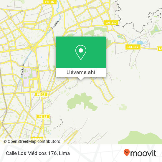 Mapa de Calle Los Médicos 176