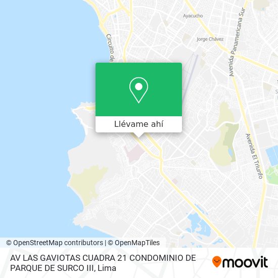 Mapa de AV LAS GAVIOTAS CUADRA 21 CONDOMINIO DE PARQUE DE SURCO III