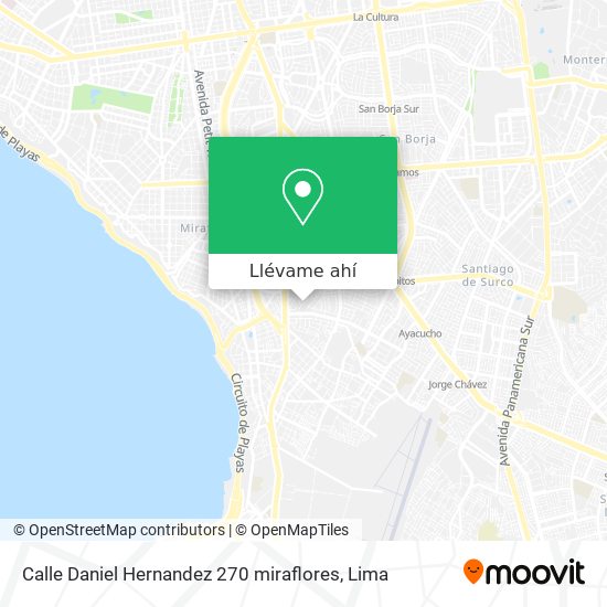 Mapa de Calle Daniel Hernandez 270  miraflores