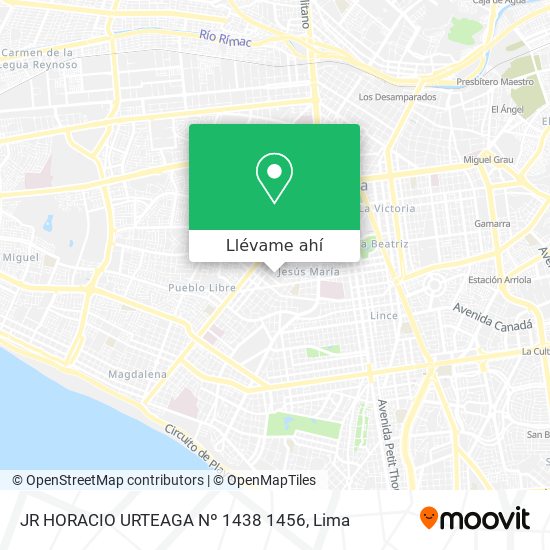 Mapa de JR  HORACIO URTEAGA Nº 1438 1456