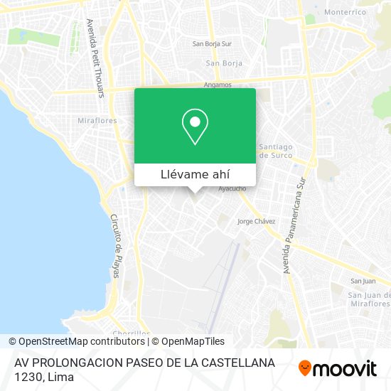 Mapa de AV PROLONGACION PASEO DE LA CASTELLANA 1230
