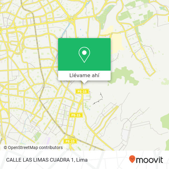 Mapa de CALLE LAS LIMAS  CUADRA 1