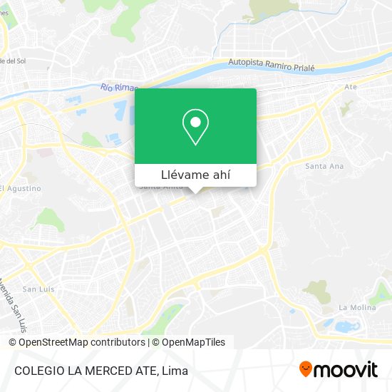 Mapa de COLEGIO LA MERCED ATE