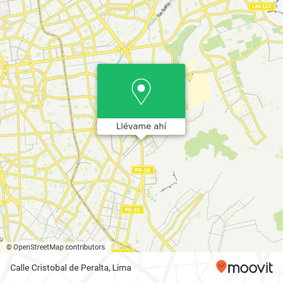 Mapa de Calle Cristobal de Peralta