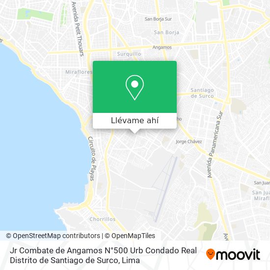Mapa de Jr  Combate de Angamos N°500 Urb  Condado Real   Distrito de Santiago de Surco