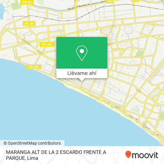 Mapa de MARANGA ALT DE LA 2 ESCARDO  FRENTE A PARQUE