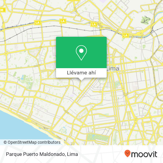 Mapa de Parque Puerto Maldonado