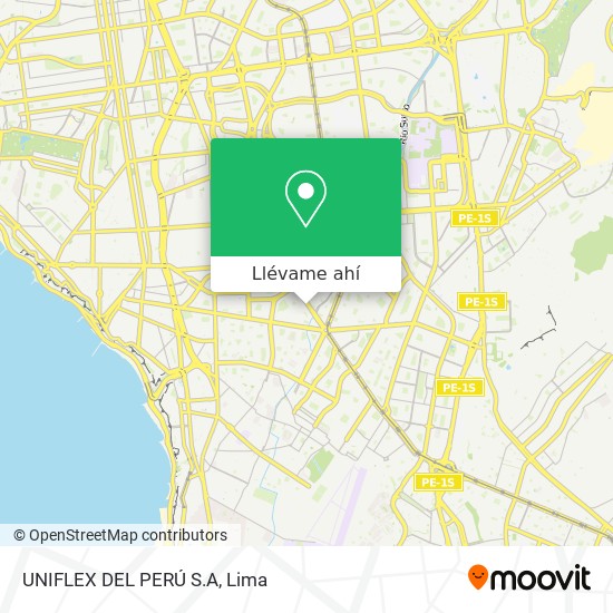 Mapa de UNIFLEX DEL PERÚ S.A